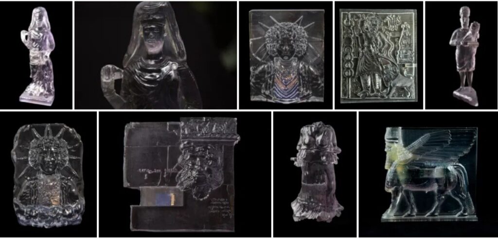 Figure 2. Morehshin Allahyari, Material Speculation: ISIS (selected examples), 2015, SLA 3D-printed photopolymer sculpture, and USB Drive with files, images, and videos. 30.5 × 10.2 x 8.9 cm.