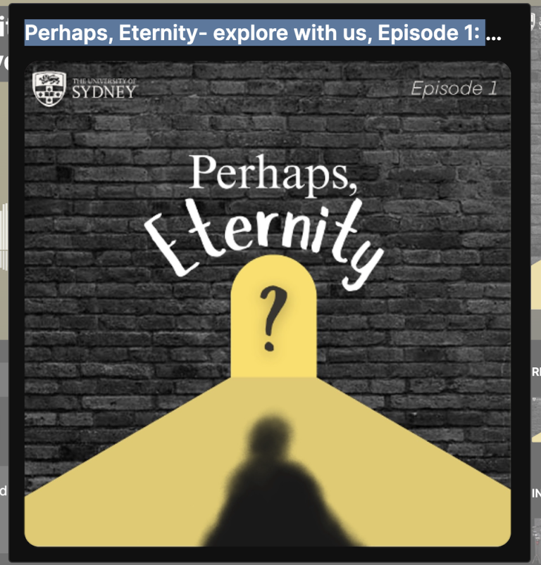 Perhaps, Eternity- explore with us, Episode 1: Do you know Arthur Stace?